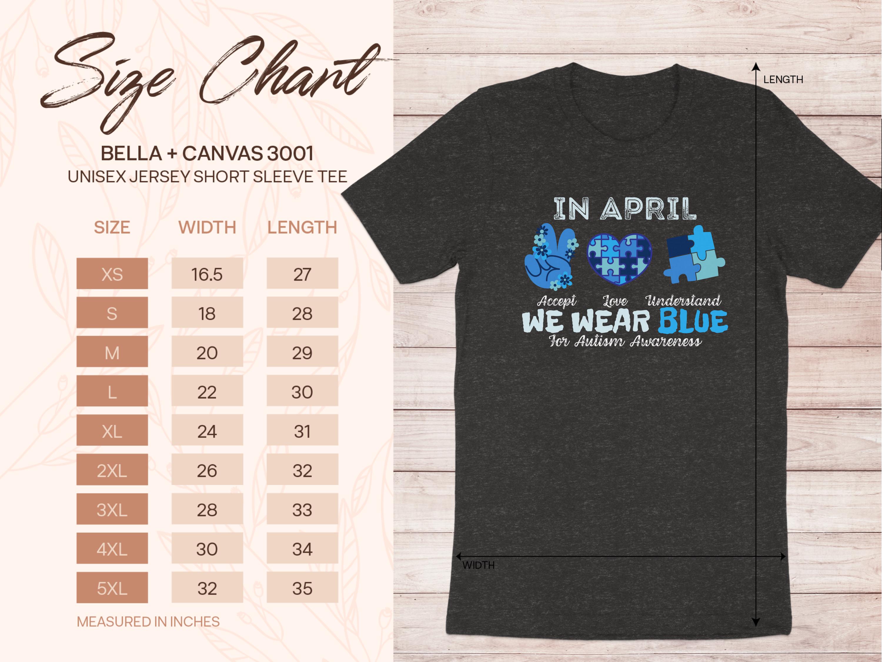 In April We Wear Blue for Autism Awareness Tee product