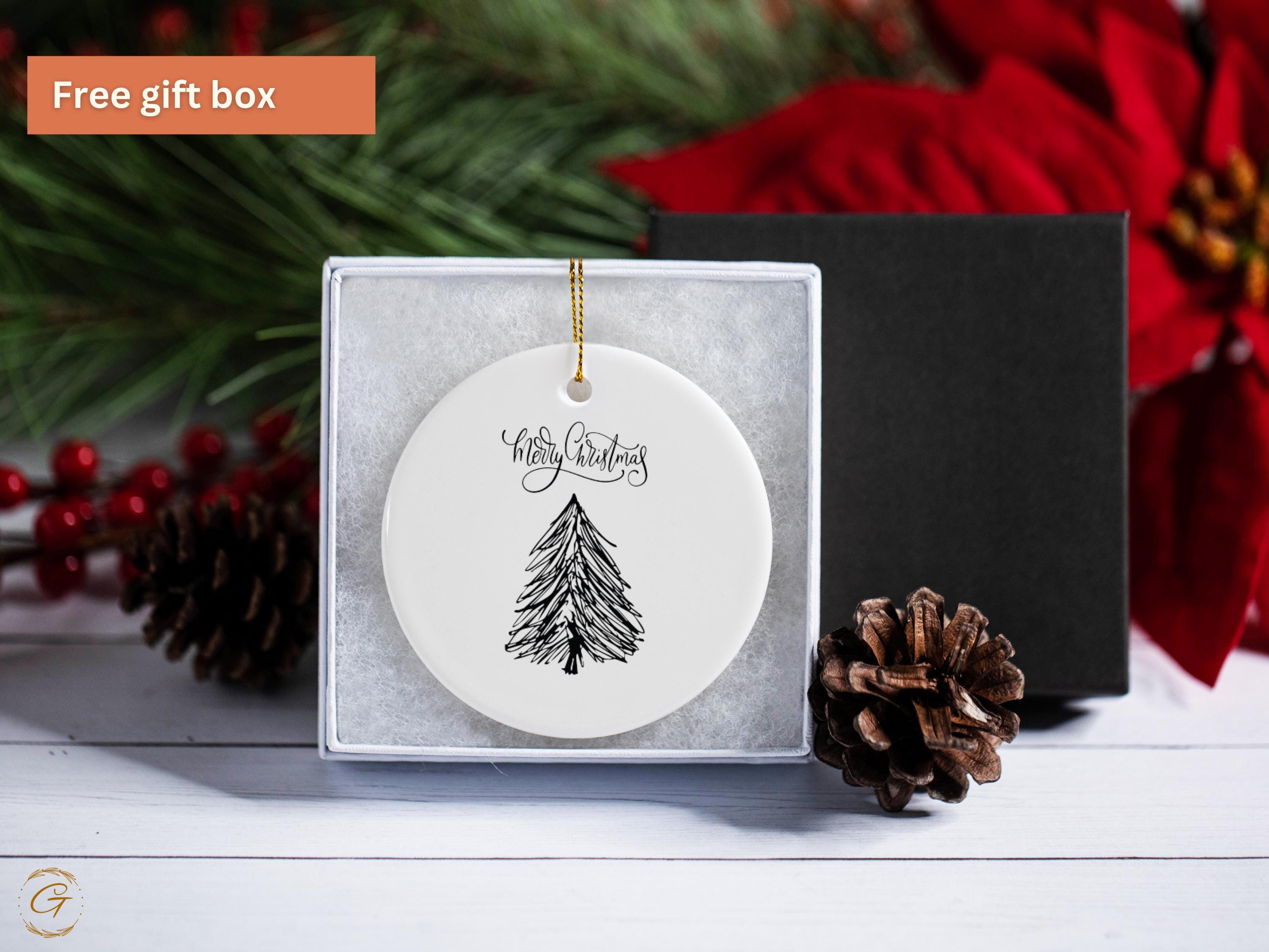 Merry Christmas Tree Ornament, Holiday Decoration, Festive Tree Decors, Christmas Decoration, Winter Home Accent, Tree Accessories Keepsakes