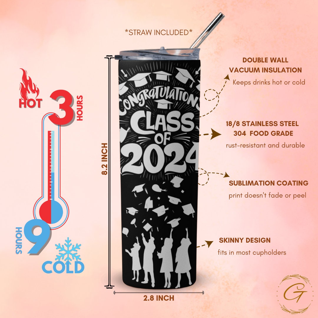 Graduation Tumbler Class 2024 , Congrats Gift Idea