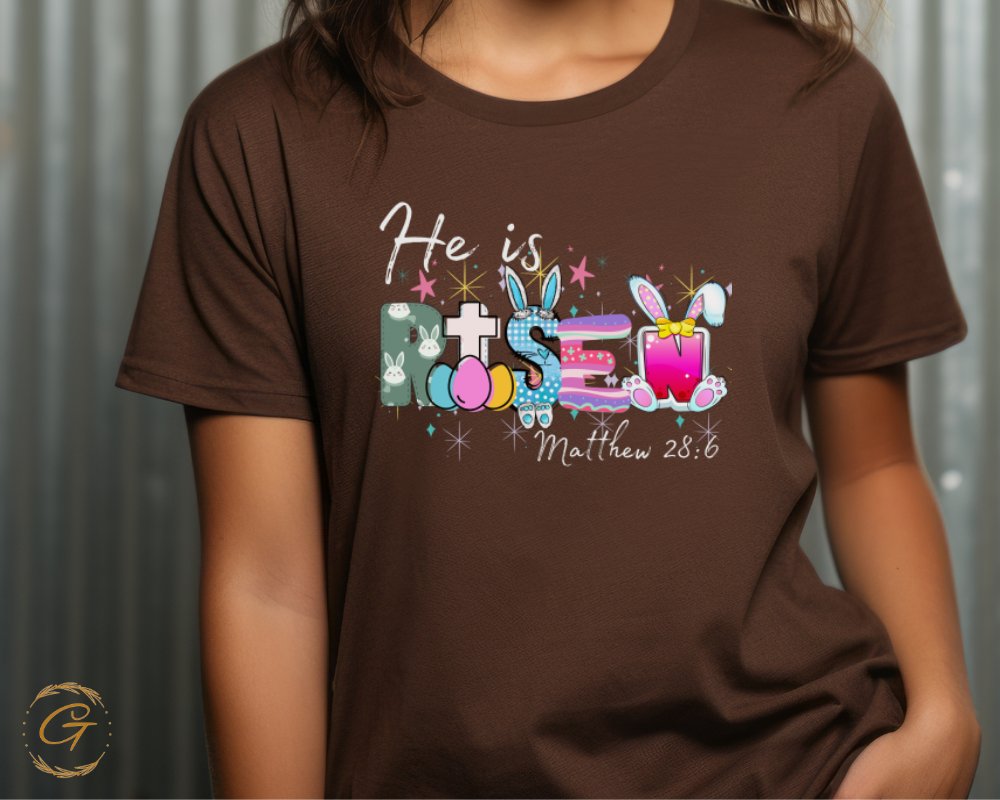 He is Risen Matthew 28:6 T-shirt product type