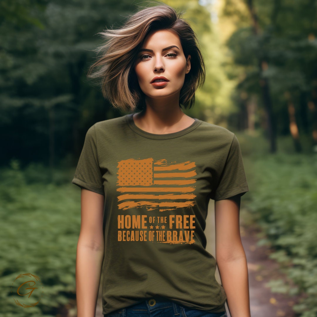 Vintage American Flag "Home of the Free" T-Shirt – Retro Patriotic Graphic Tee