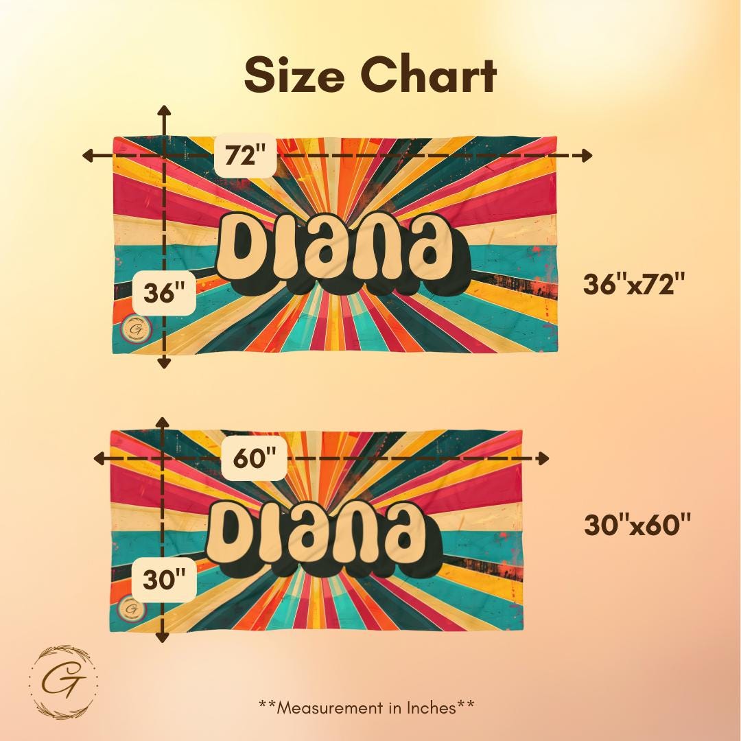 Vibrant Retro Groovy Design Beach Towel