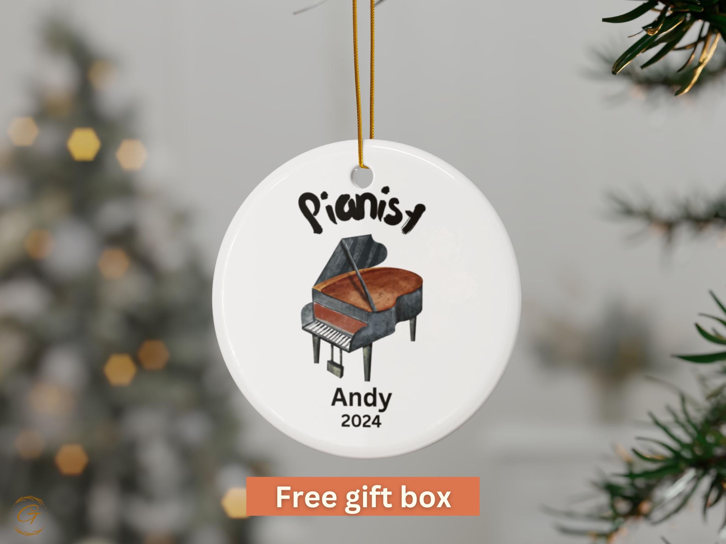 Personalized Piano Ornament 2024, Custom Pianoist Music Lover Gift, Customized Grand Piano Decor, Piano Player Ornament