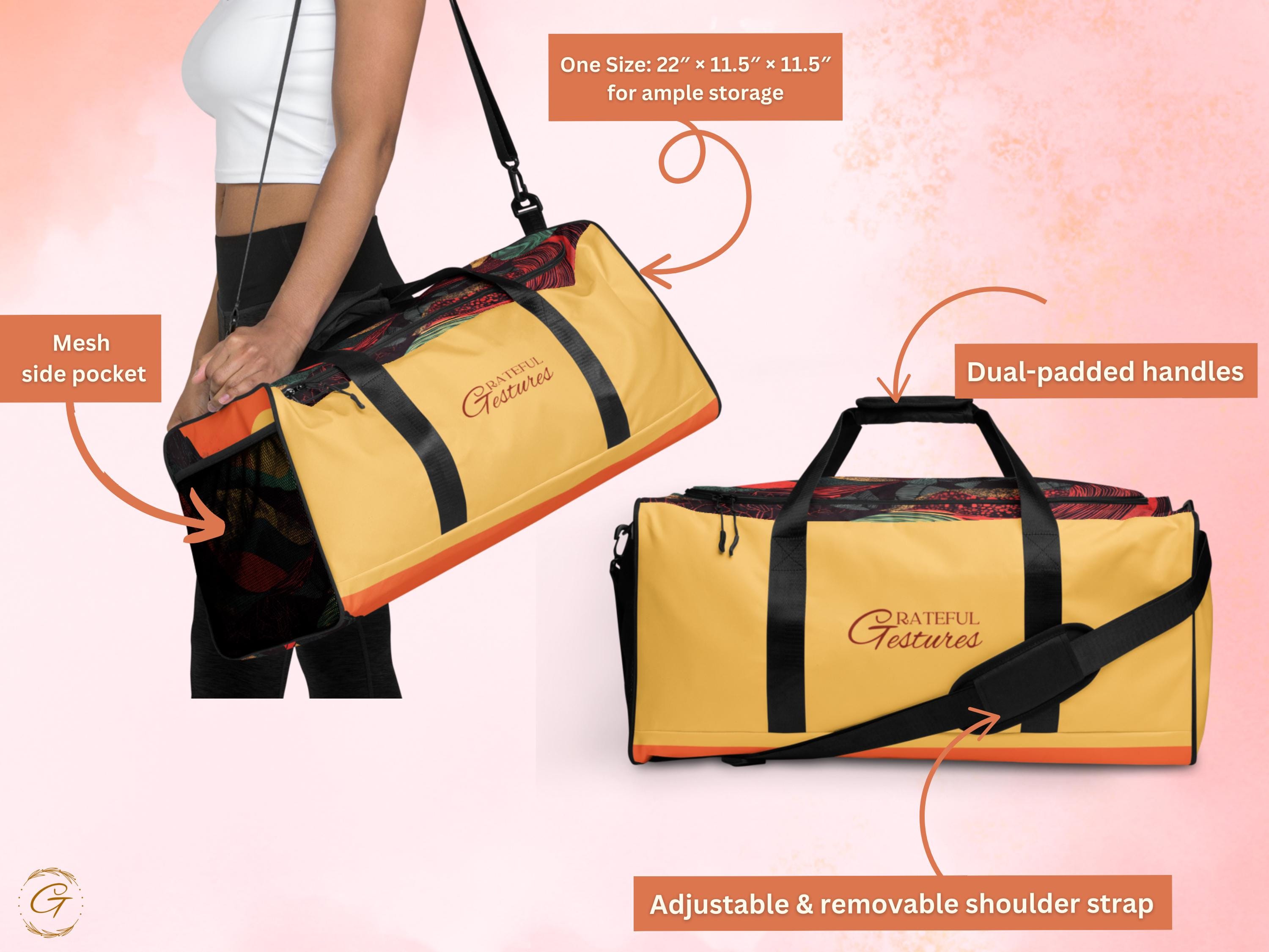 Custom AOP Mountain Abstract Duffle Bag - Durable Travel Tote, Personalized Gym Bag, Stylish Carry-On for Hikers, Outdoor Adventure Gear Bag