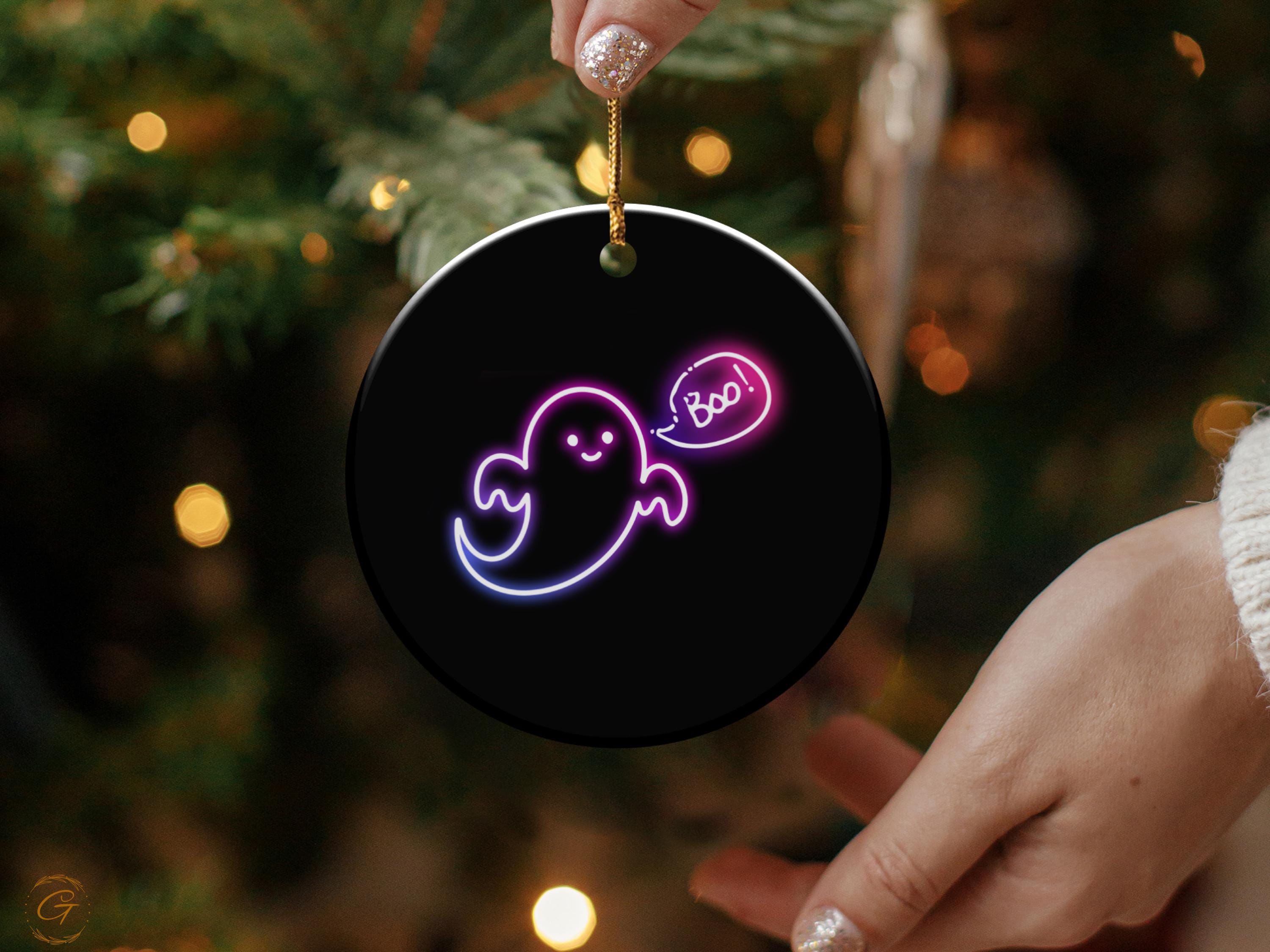 Halloween Neon Ghost Ornament, Halloween Decors