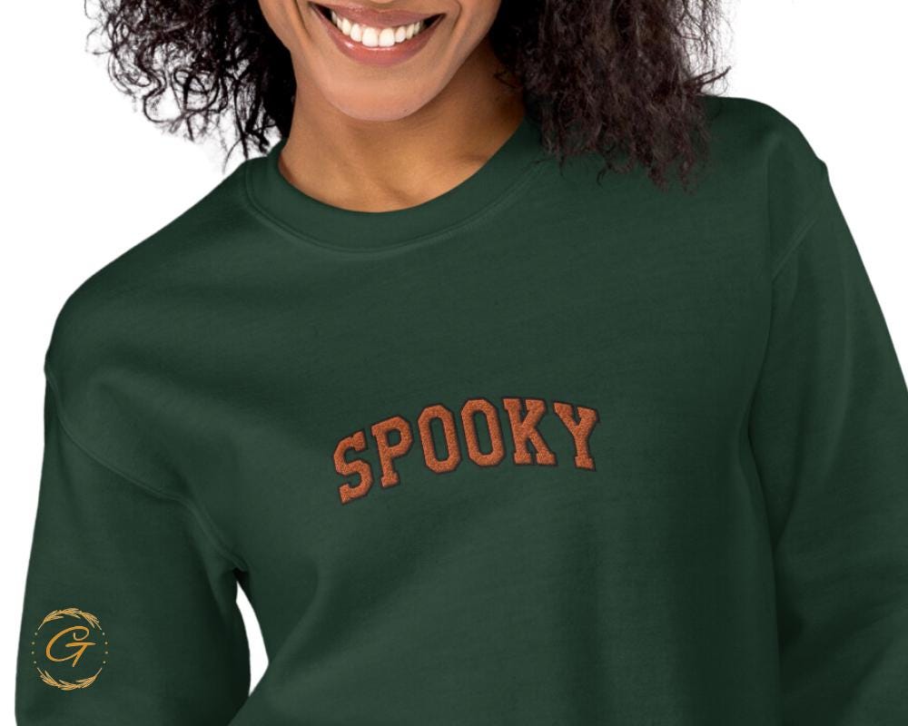 Spooky Sweatshirt Pullover Crewneck, Long Sleeve Top Halloween Casual Sweater, Warm Up Top, Fall Outfit Cozy Apparel Ghost Season Sweatshirt