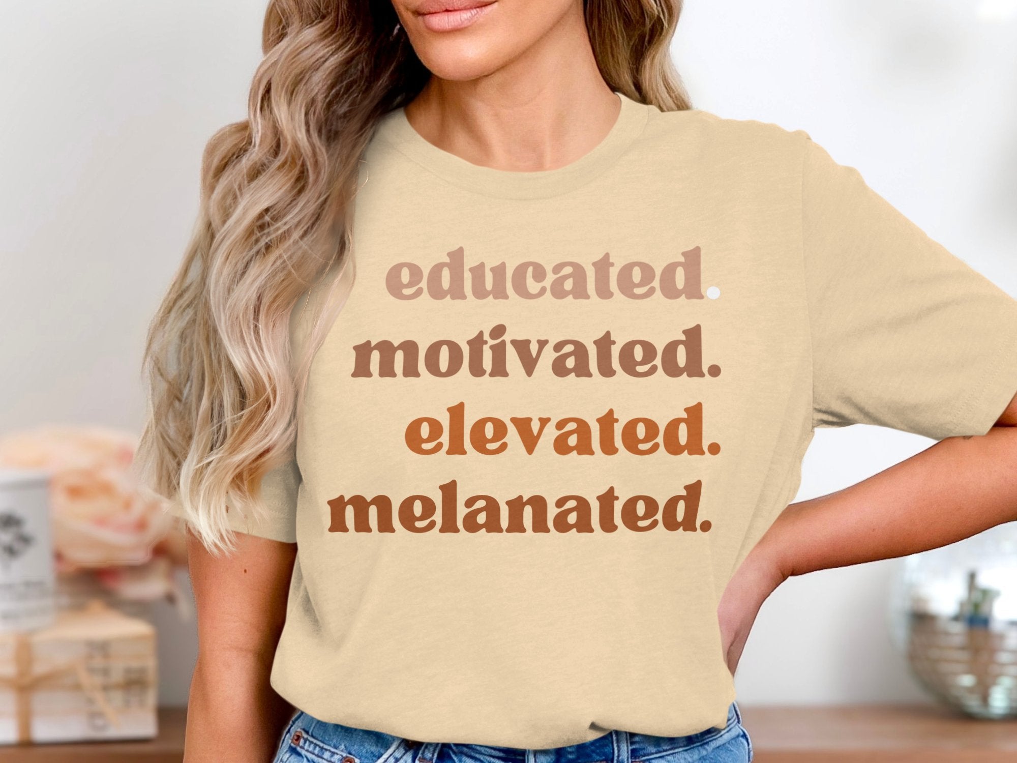 Educated Motivated Elevated Melanated T-shirt product