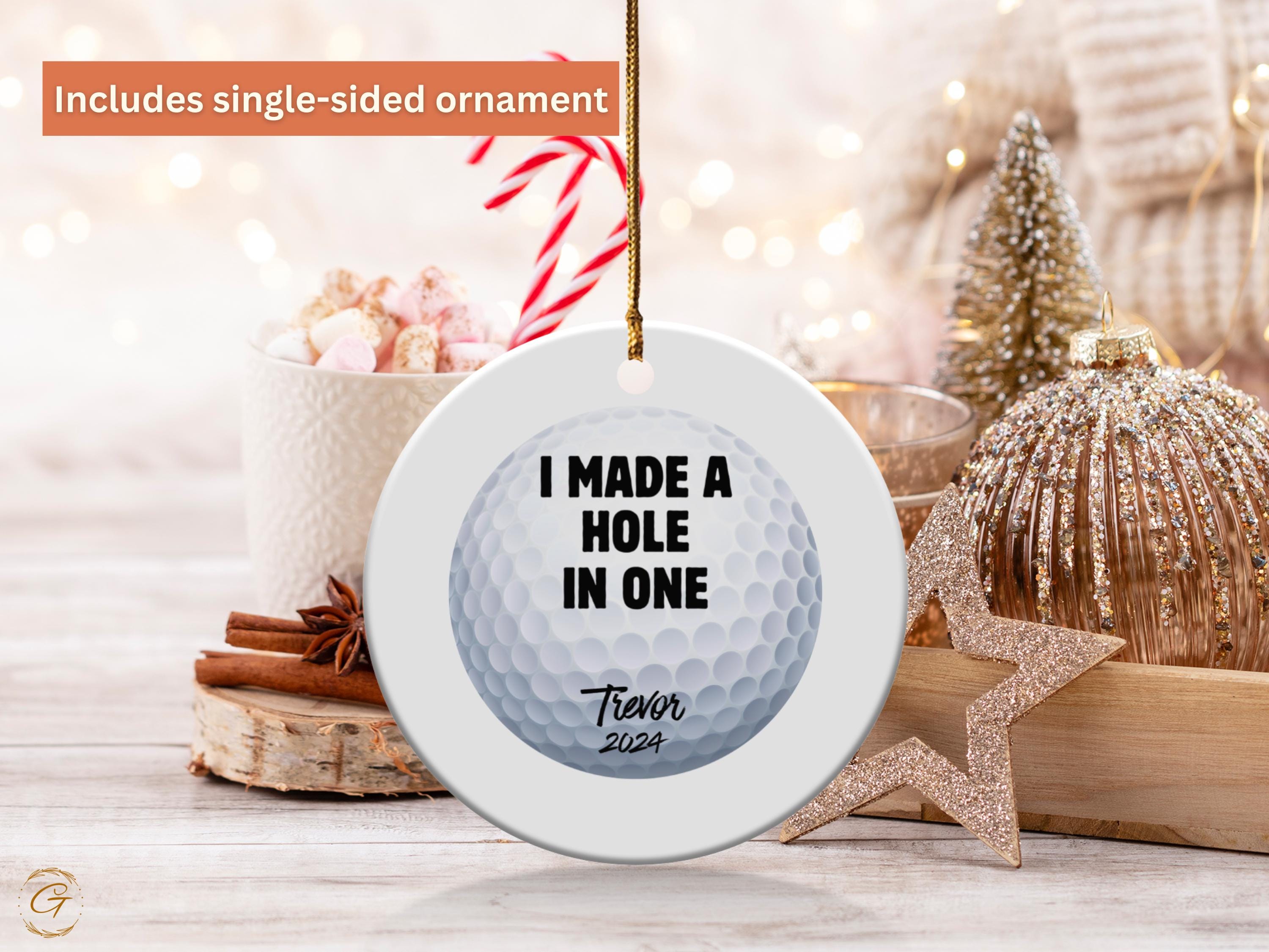 Golf Ball Ornament, Hole in One Celebration Ornament