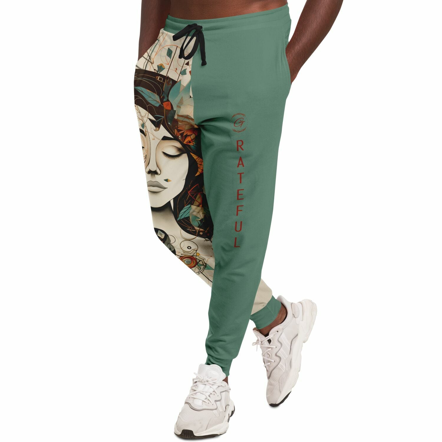 Boho Art Joggers – Abstract Female Portrait Sweatpants