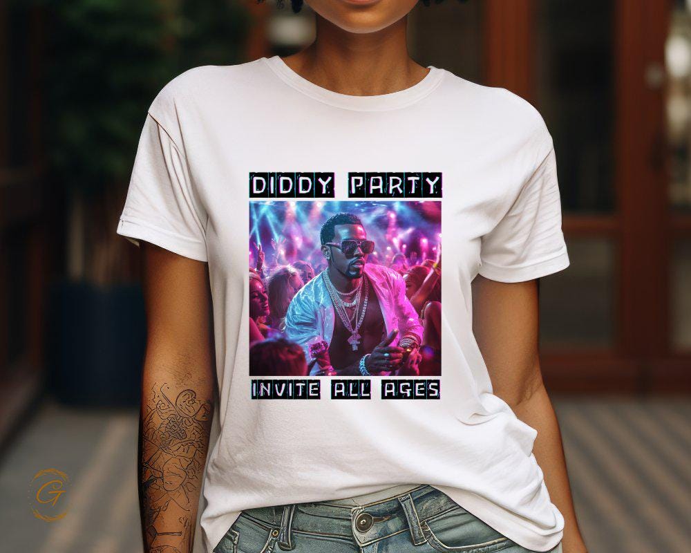 Diddy Party T-Shirt Invite All Ages Tee