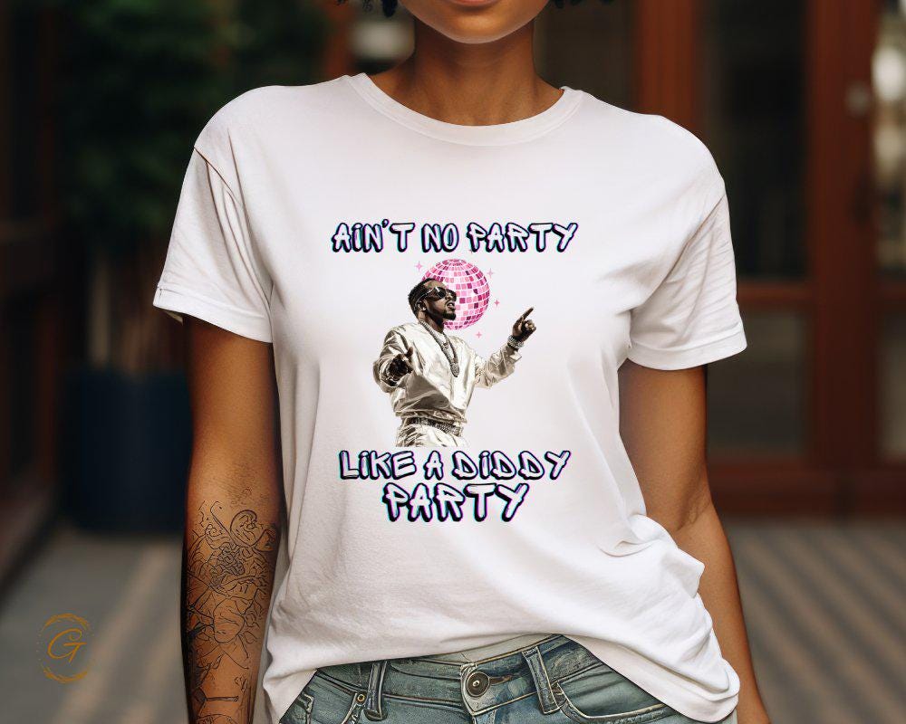 Diddy Retro Disco Party T-Shirt, 'Ain't No Party Like a Diddy Party' Tee