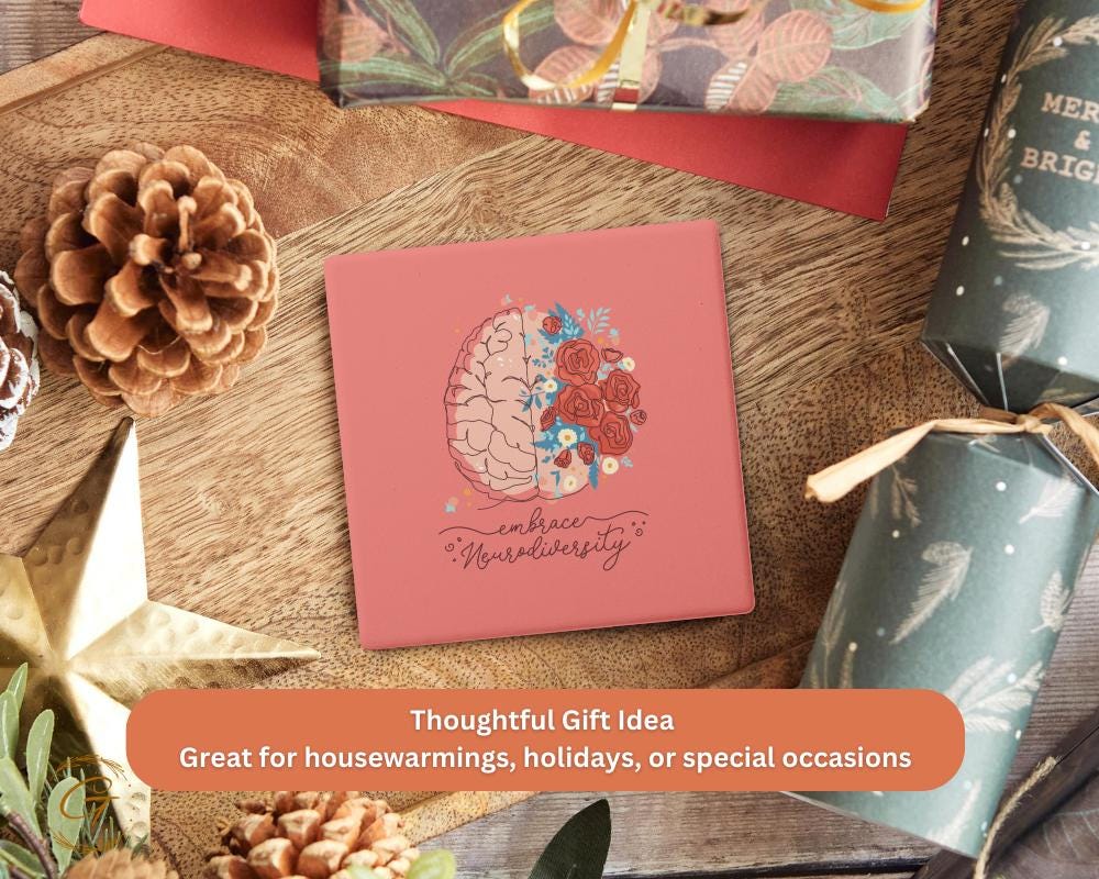 Embrace Neurodiversity Square Soapstone Coasters