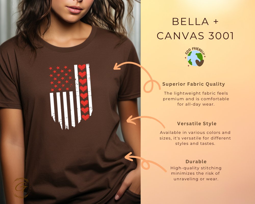 Superior Eco Friendly American Flag T-Shirt product type