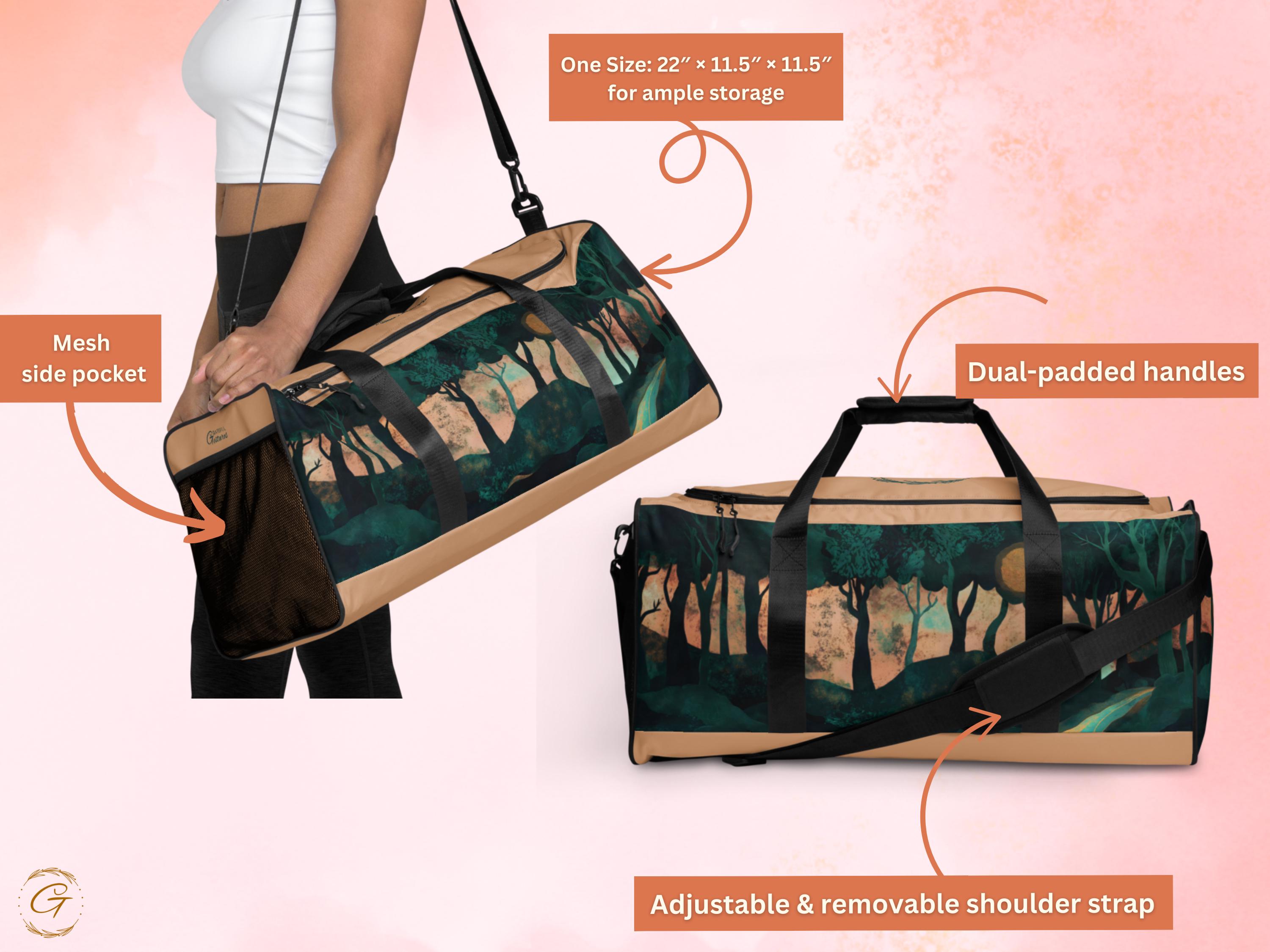 Forest Scene AOP Duffel Bags - Nature-Inspired Gym Bag, Stylish Weekender, Durable Travel Bags for Outdoor Lovers, Perfect for Men and Women