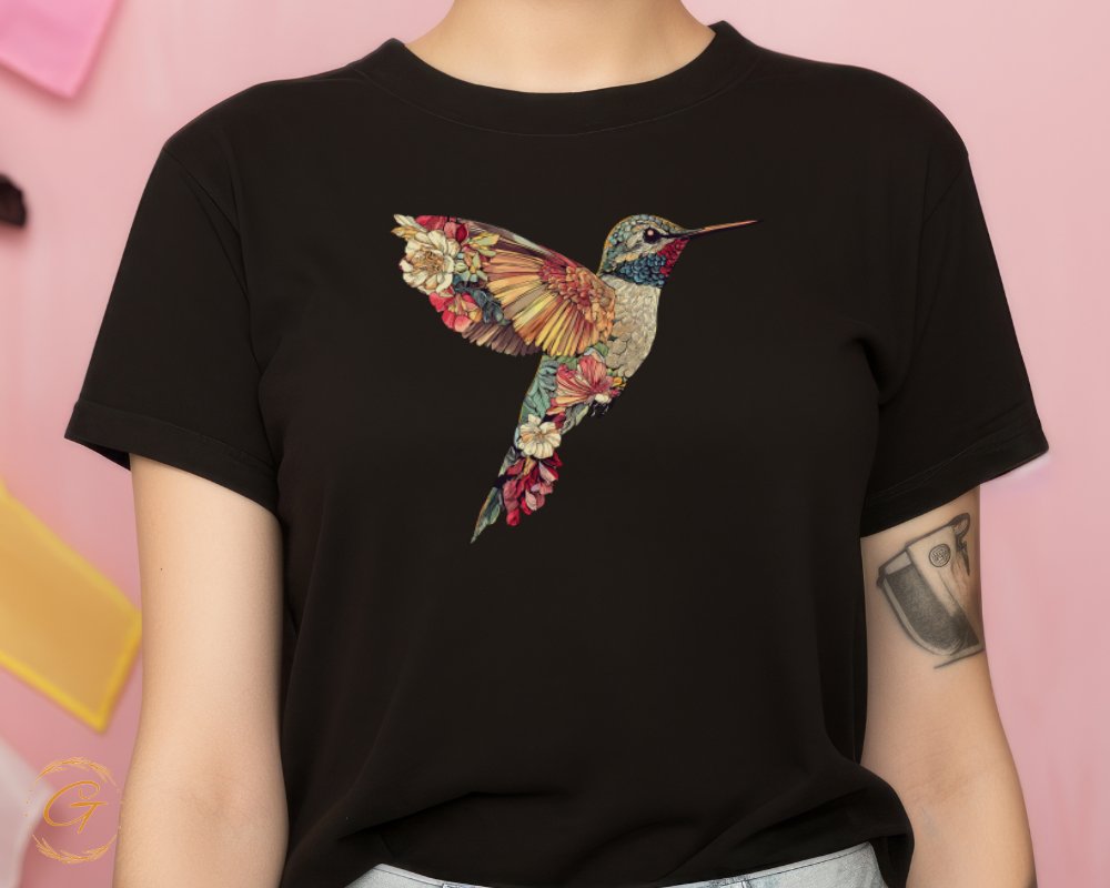 Vibrant Hummingbird Graphic Printed Shirt product