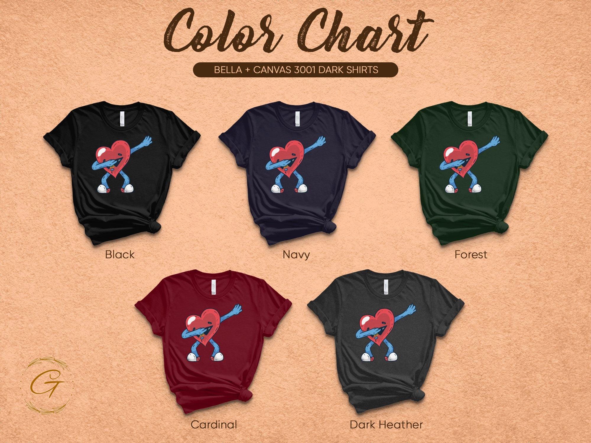 Valentine T-Shirt, Unique Heart Character Dabbing Tee