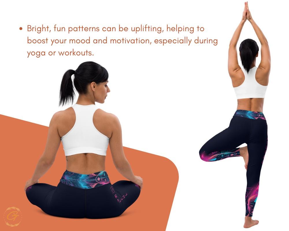 Neon Lines AOP Design Yoga Shorts and Leggings, Comfy High Quality Activewear Perfect for Workouts Yoga and Everyday Stretchy Fabric Apparel