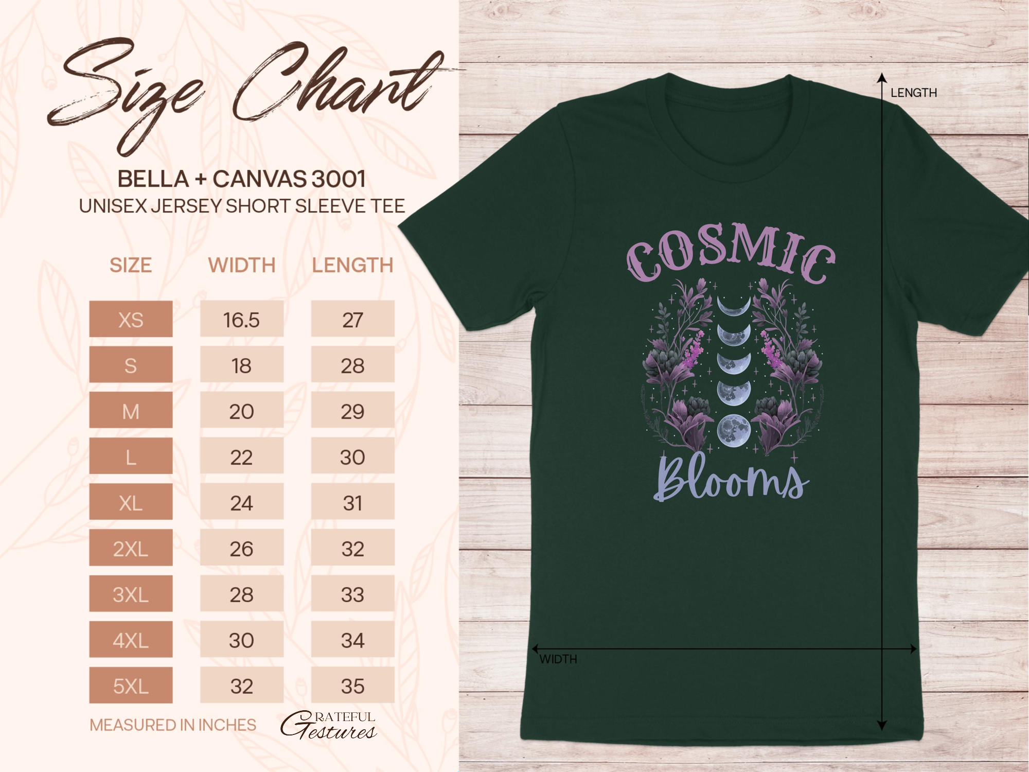 Cosmic Blooms Unisex Jersey Short Sleeve Tee product type