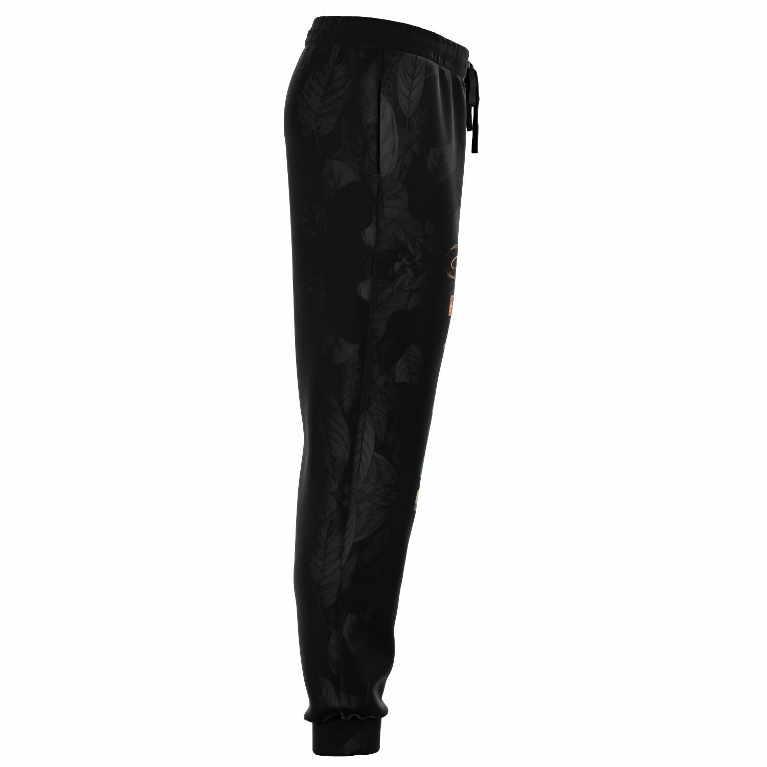 Earthy Leaf Print Joggers – Boho Aesthetic Sweatpants