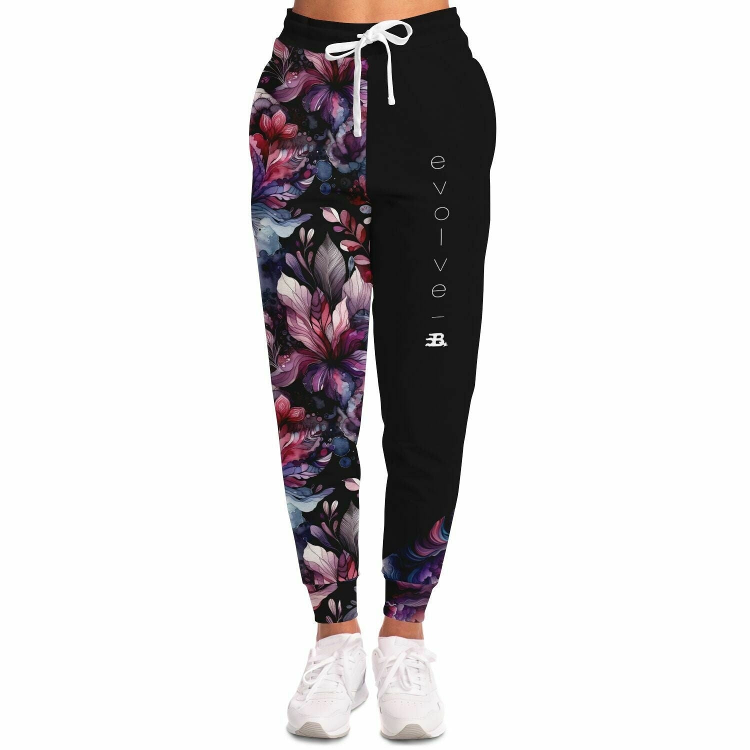 Evolve Floral Print Joggers – Abstract Watercolor Sweatpants