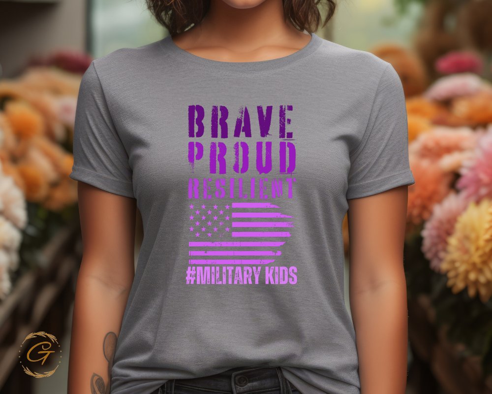 Brave Proud Resilient #Military Kids T-shirt product type
