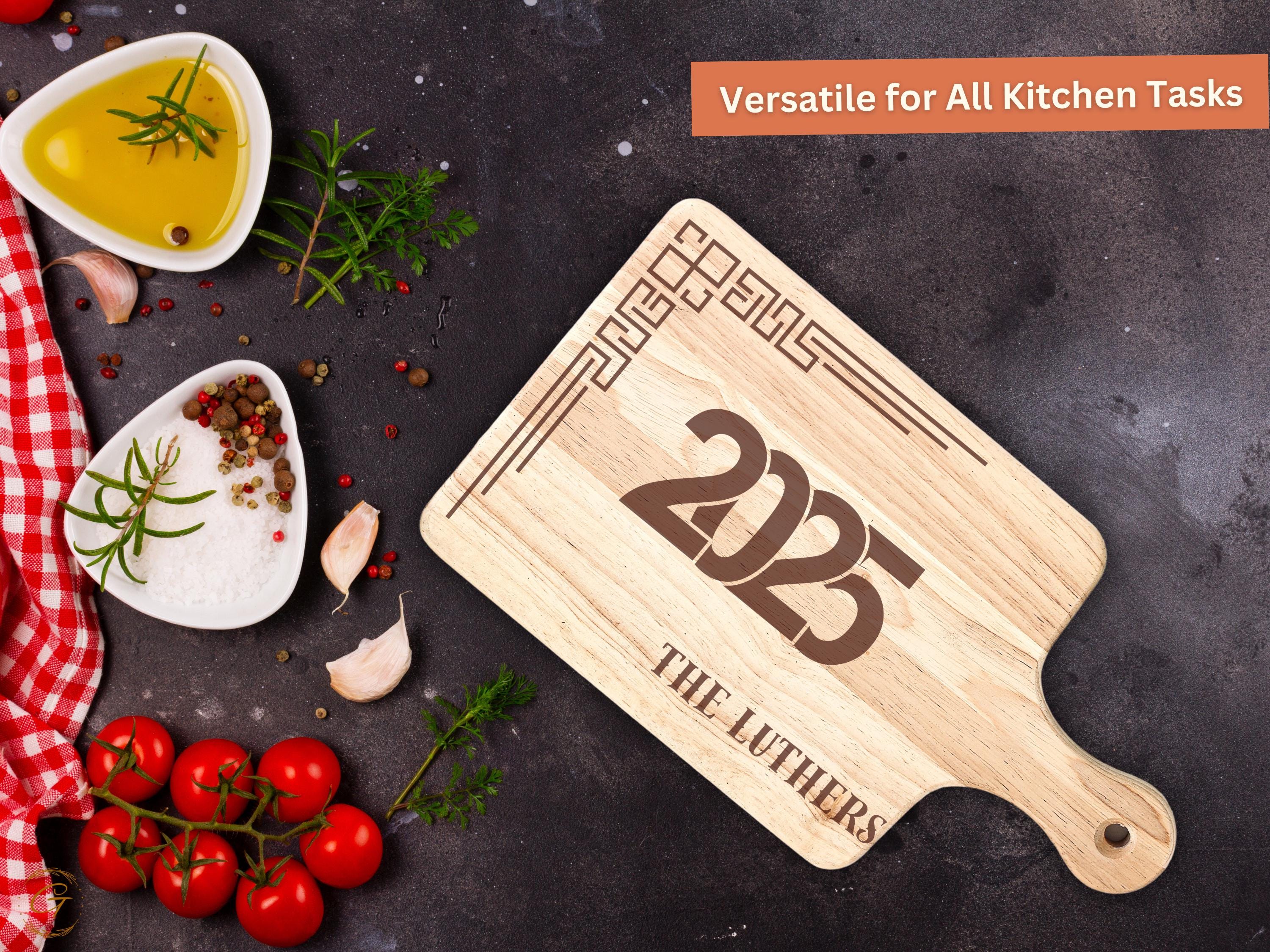 2025 Personalized Hardwood Chopping Board - Custom Engraved Kitchen Gift