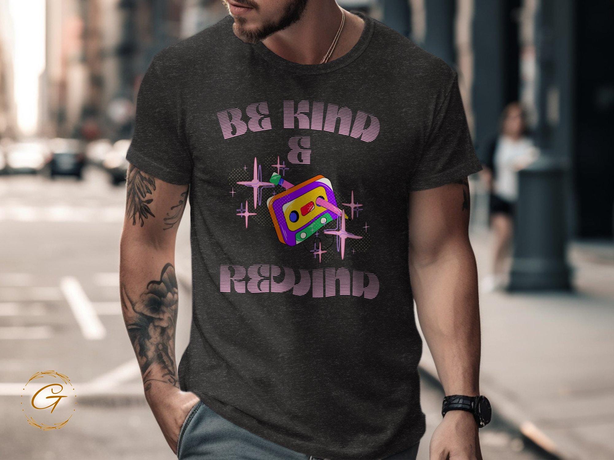 Vintage Be Kind Rewind T-Shirt, Retro Cassette Graphic Tee
