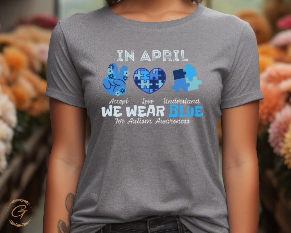We Wear Blue for Autism Awareness graphic product