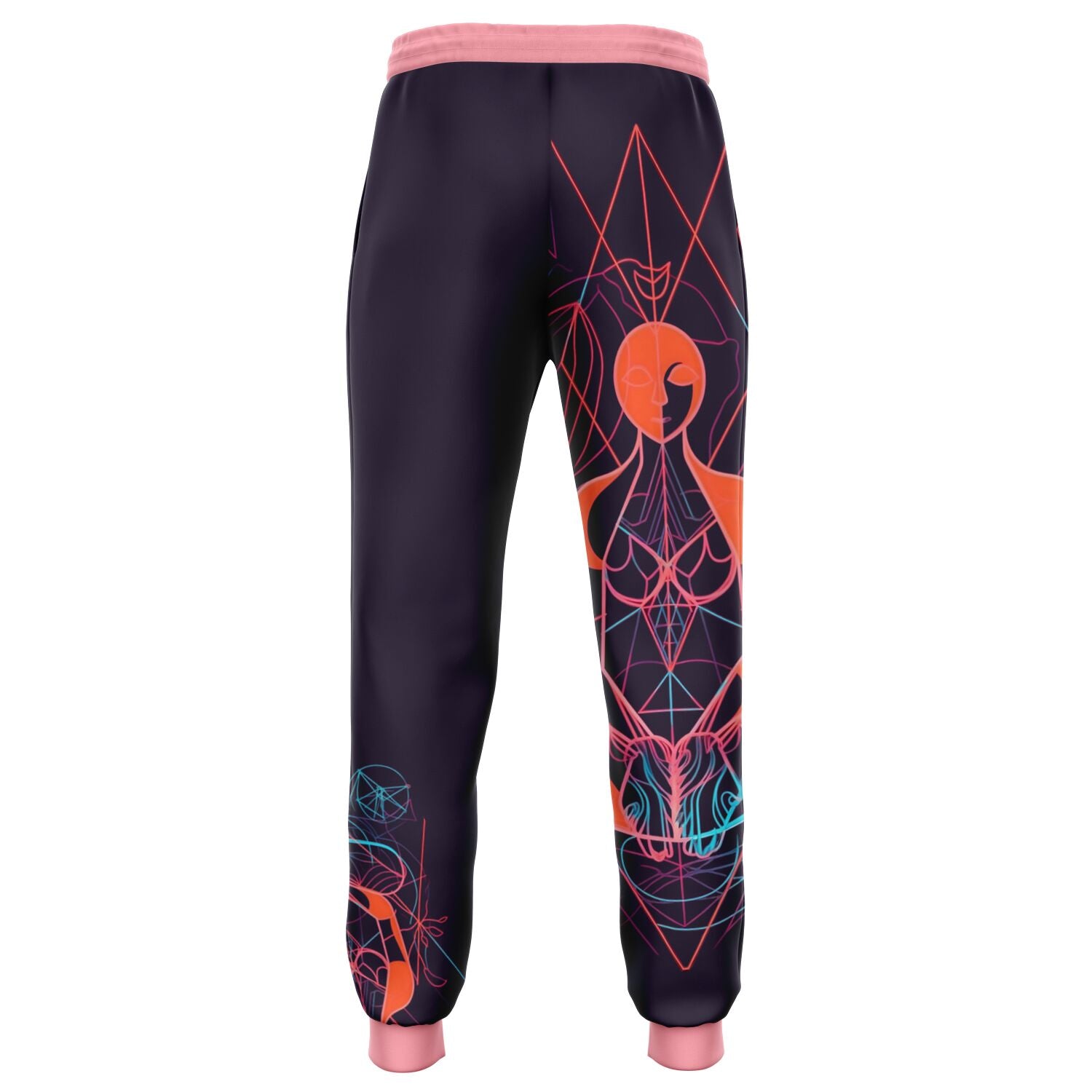 Neon Sacred Geometry Joggers – Spiritual Aesthetic Sweatpants for Men & Women