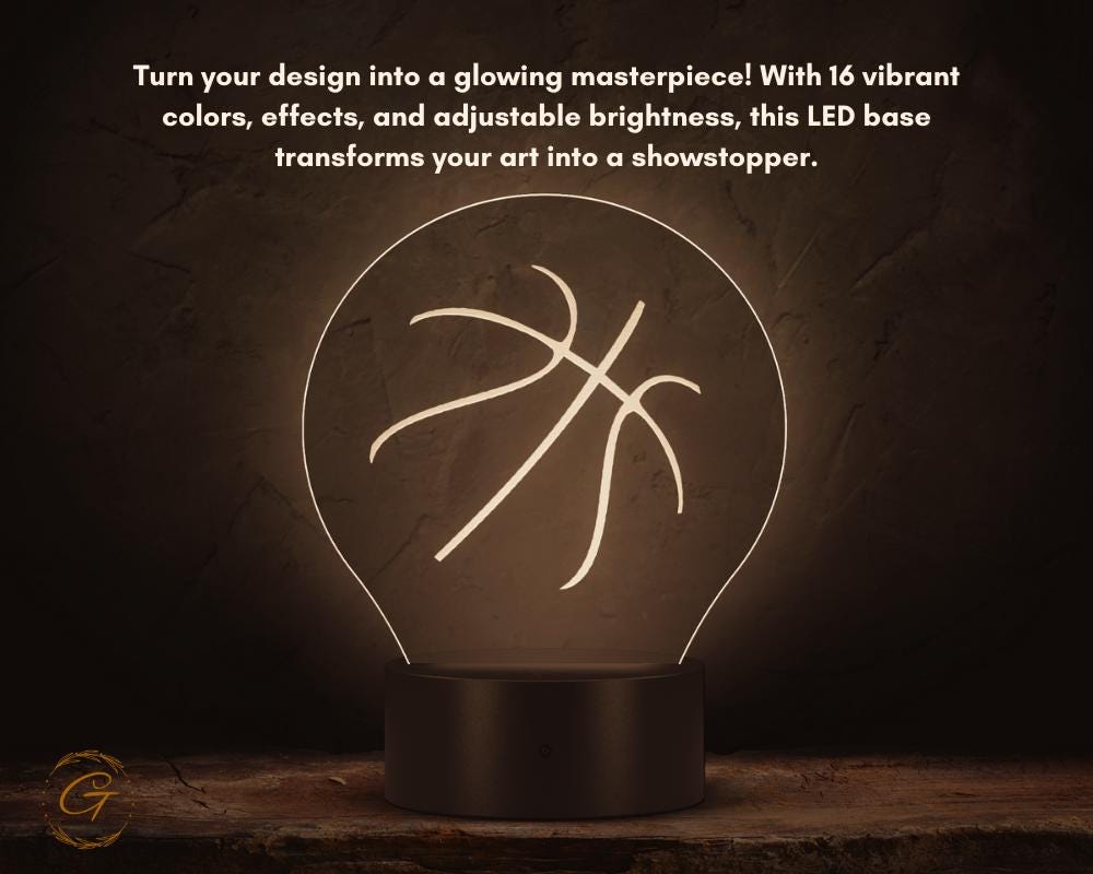 Basketball Circle Acrylic LED Sign