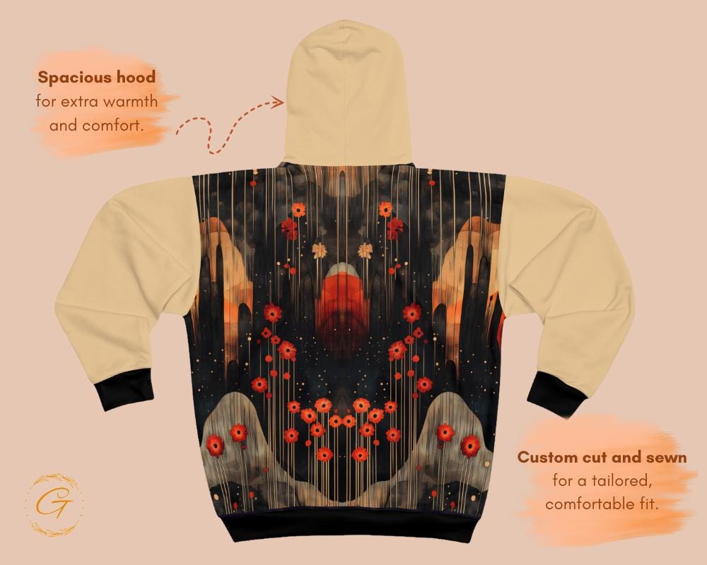 Quantum Nature Unisex Zip Hoodie All-Over Print