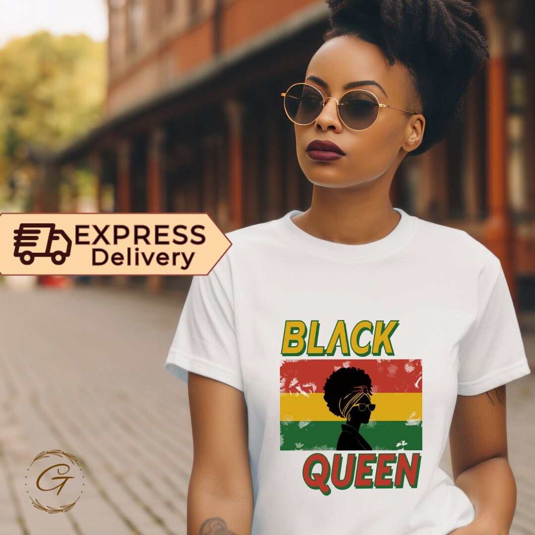 Black Queen Juneteenth Tee - Juneteenth Apparel for Black Women