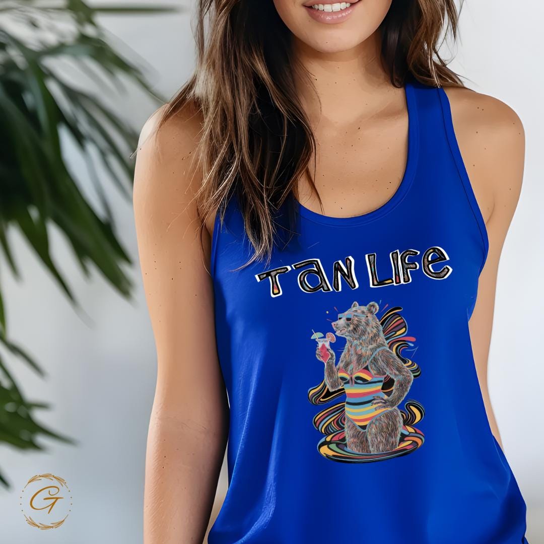 Colorful Tan Life Tank Top