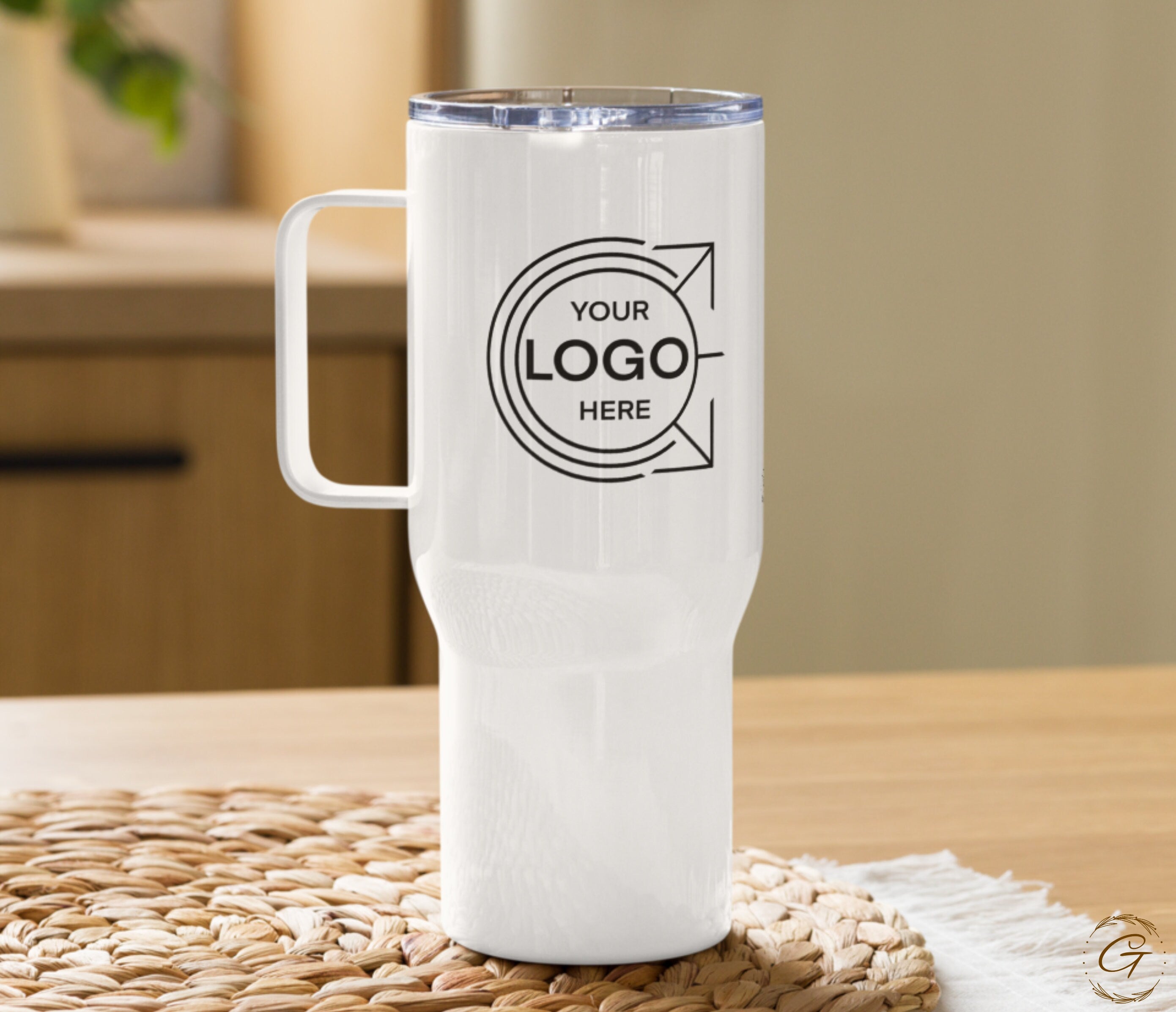 Personalized 25oz Travel Mug with Handle