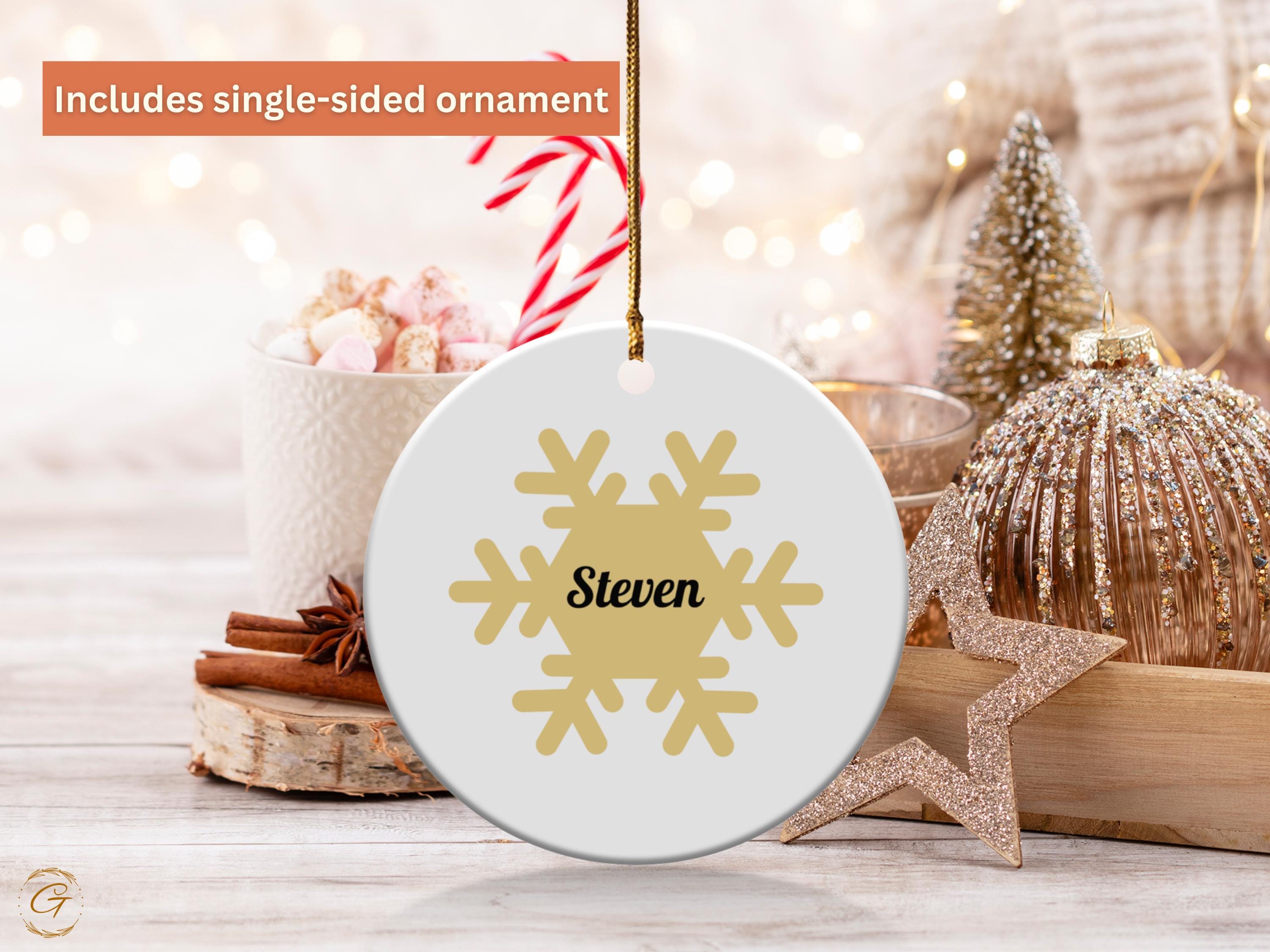 Personalized Snowflake with Custom Name Ornament, Christmas Tree Decoration, Custom Name Ornaments, Holiday Gifts, Festive Home Decor Accent
