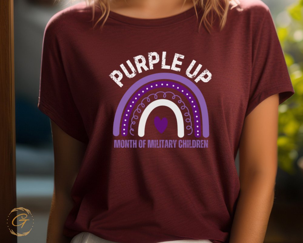 Purple Up Month of Military Children Shirt product