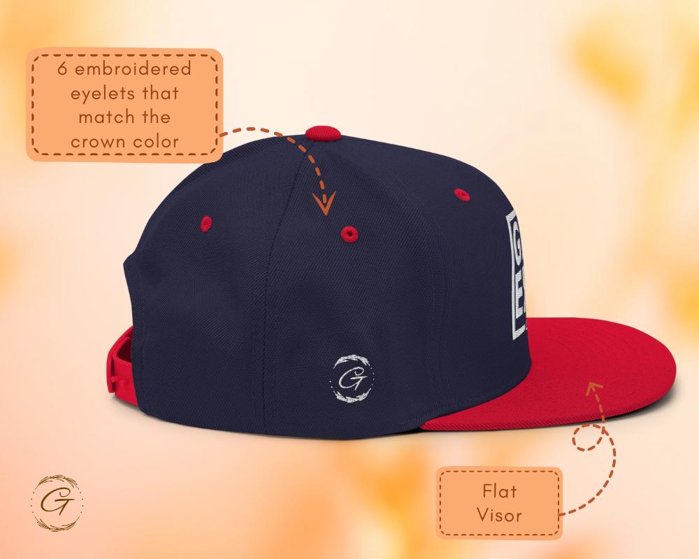 Grateful Design Snapback Hat Stylish Embroidered Cap
