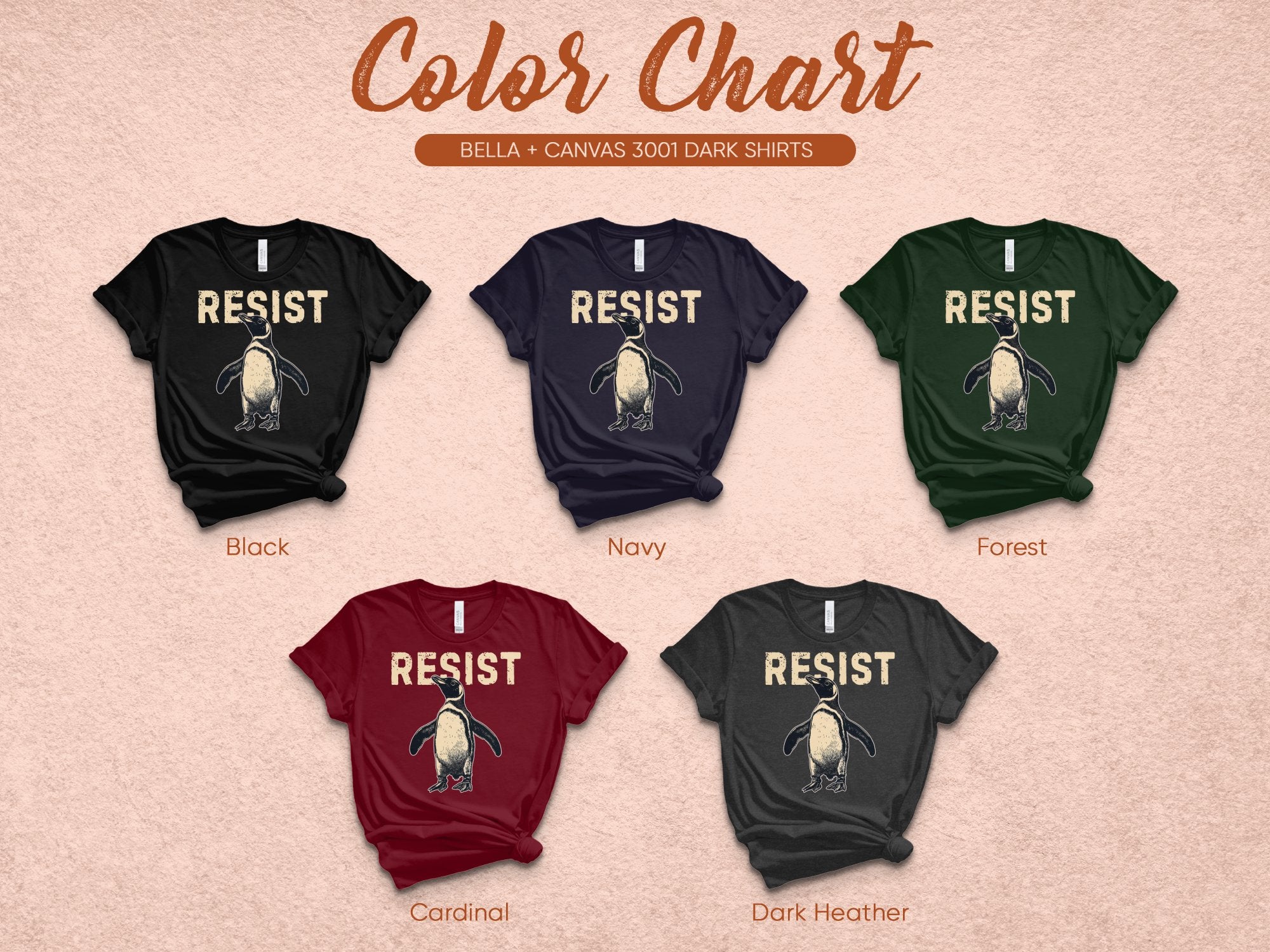 RESIST Penguin Graphic Tee Shirt in Various Colors product type