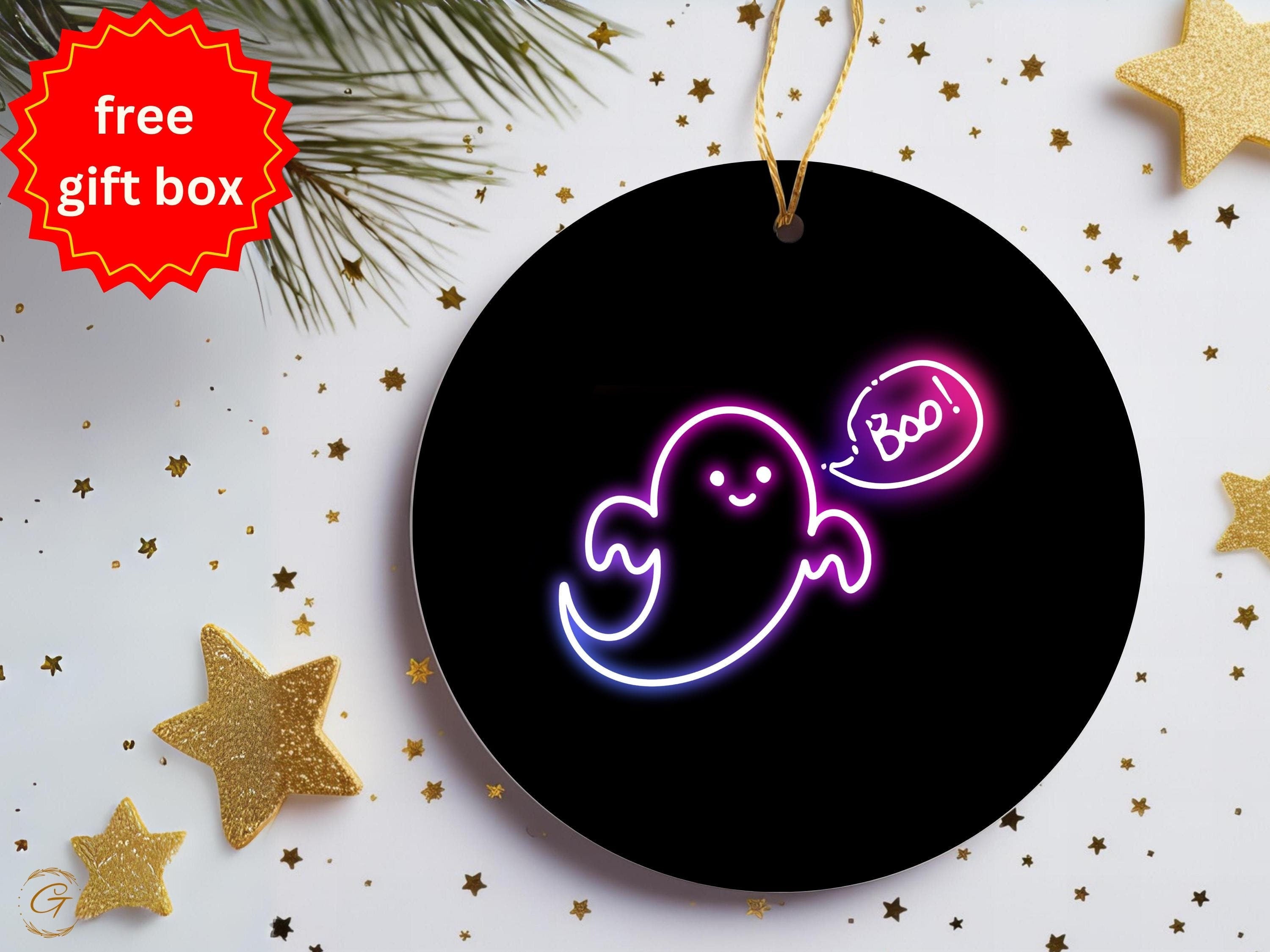 Halloween Neon Ghost Ornament, Halloween Decors