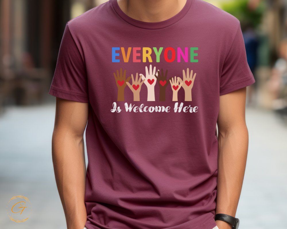 Everyone Is Welcome Here Colorful Hands product type