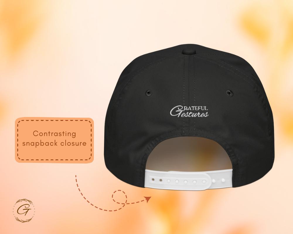 G Embroidered Grateful Gesture Golf Rope Cap