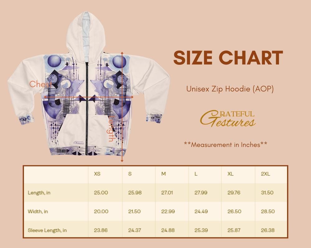 Quantum Pastel Design Unisex Zip Hoodie All-Over Print