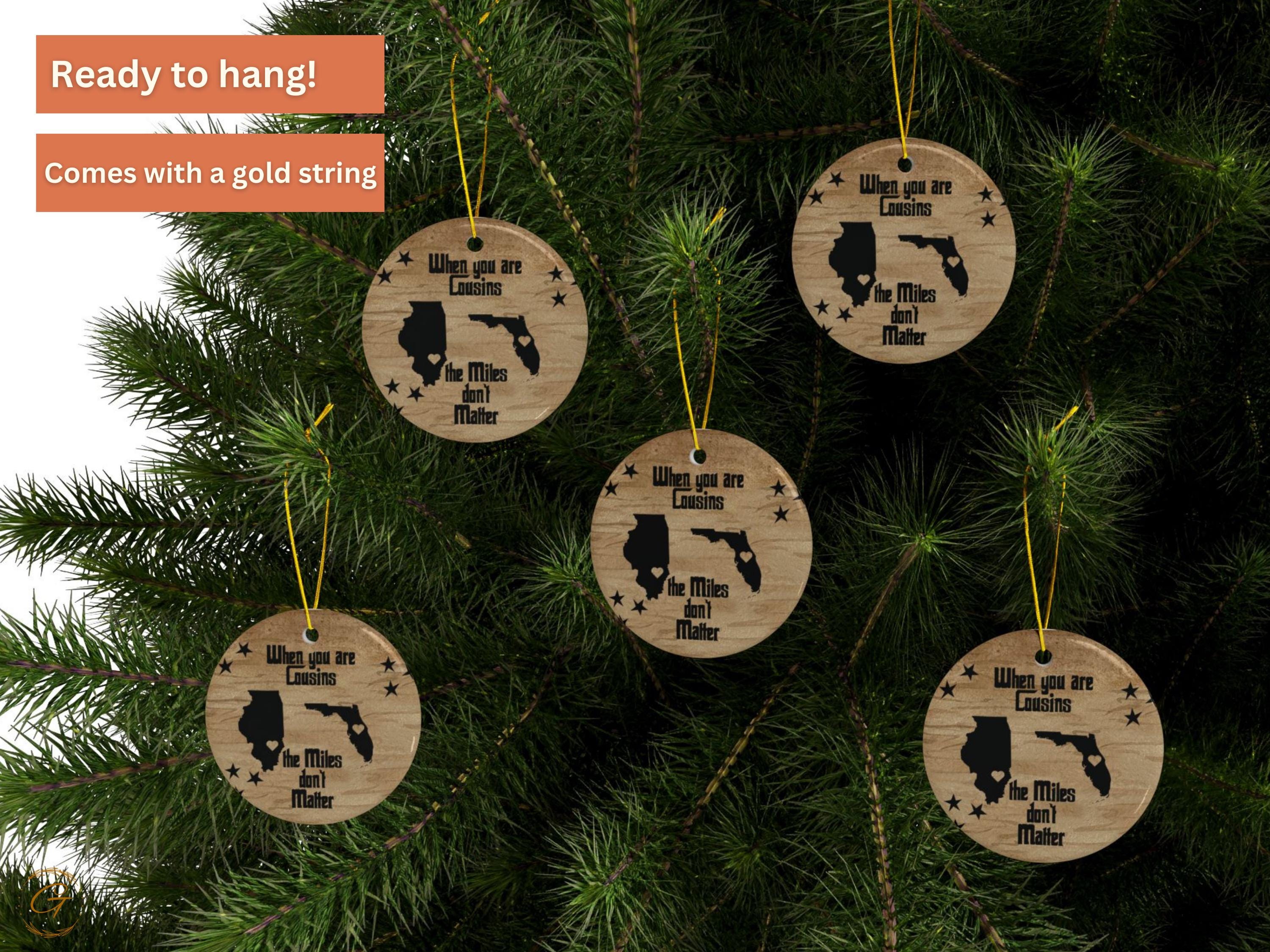 Personalized Distant Cousin Gift Ornament