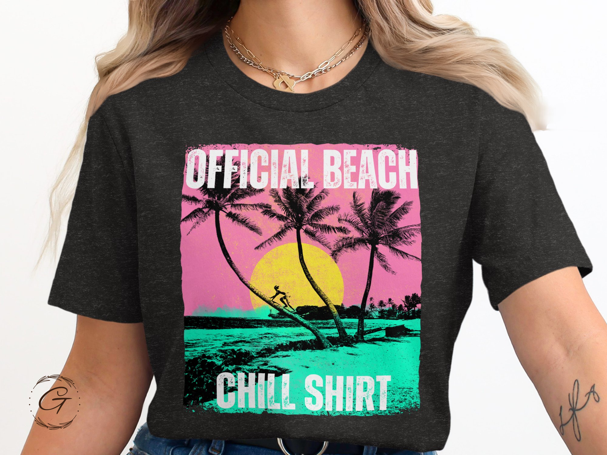Official Beach Chill Shirt with Sunset Design product type