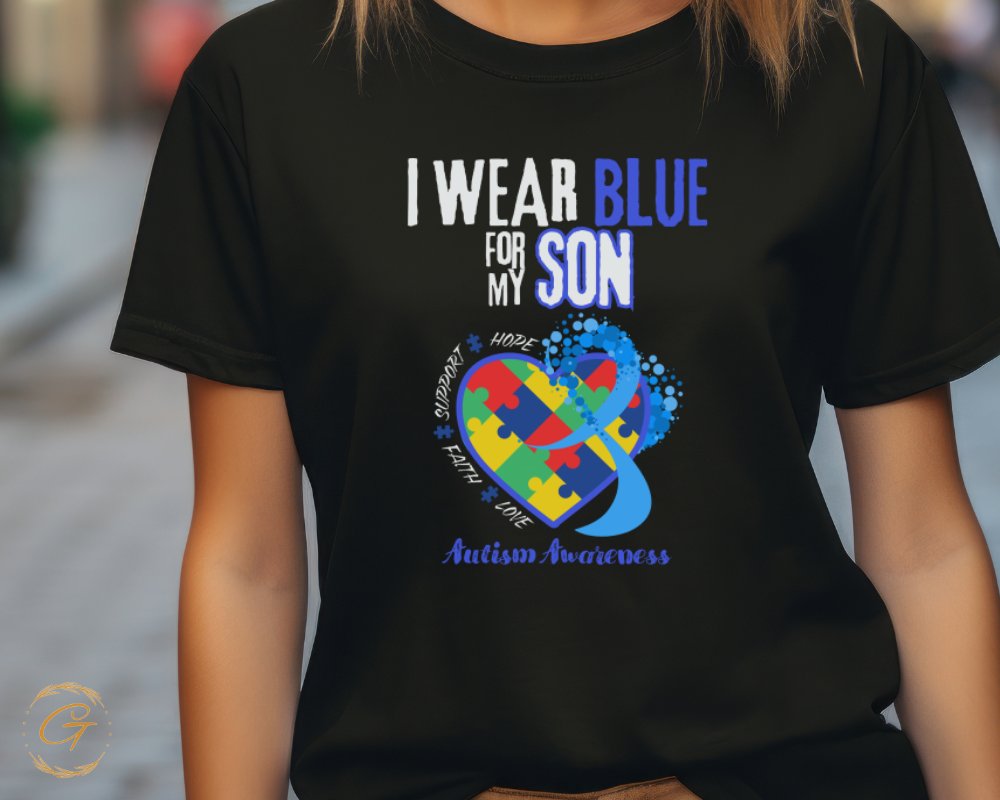 I Wear Blue For My Son Autism Awareness T-shirt product type