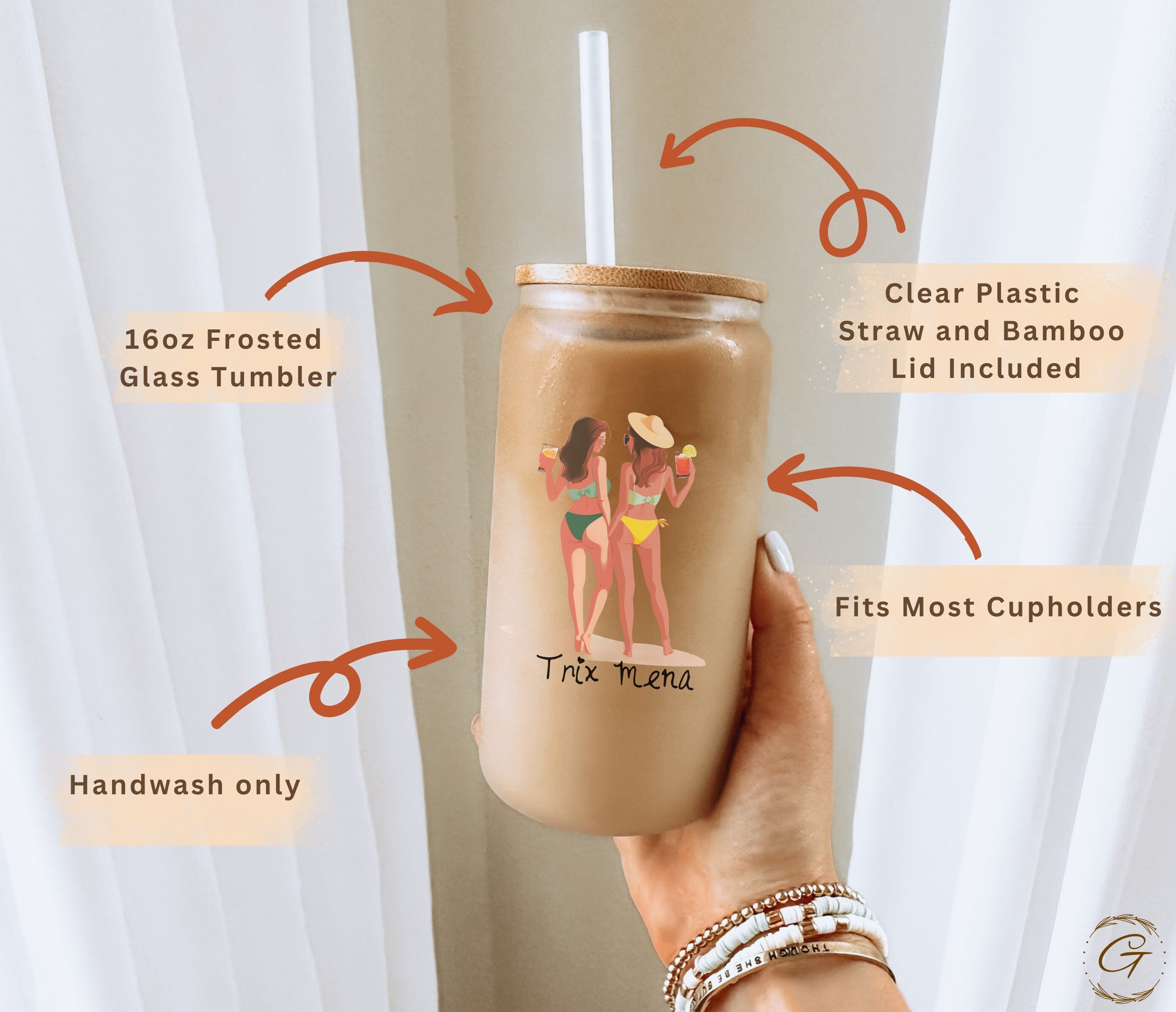 Are We Drunk Summer Design Frosted Glass Cup Tumbler