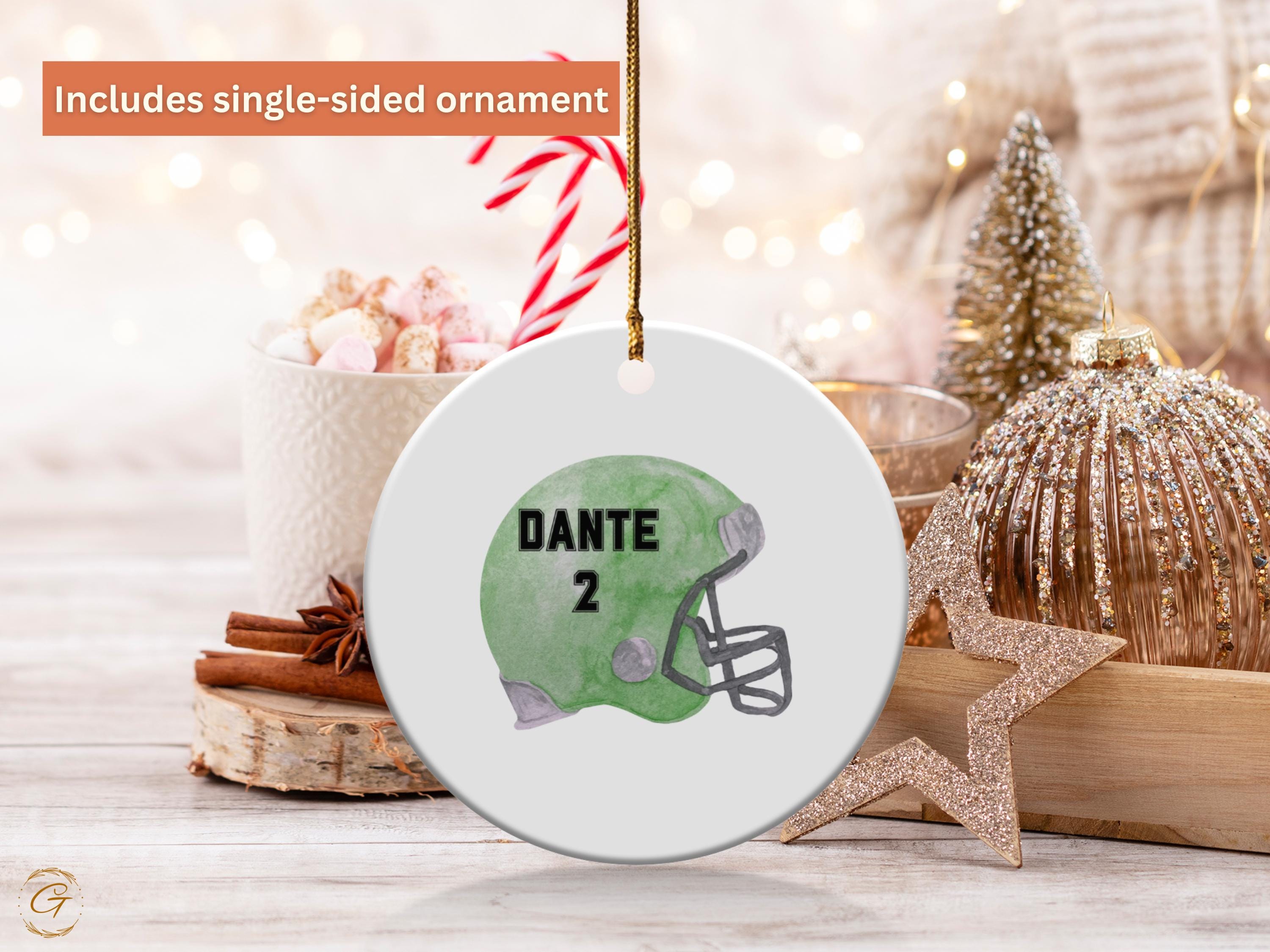 Personalized Football Helmet Ornament, Custom Name Decoration, Unique Sports Fan Gift, Holiday Tree Decor, Kids Room Decor, Holiday Keepsake