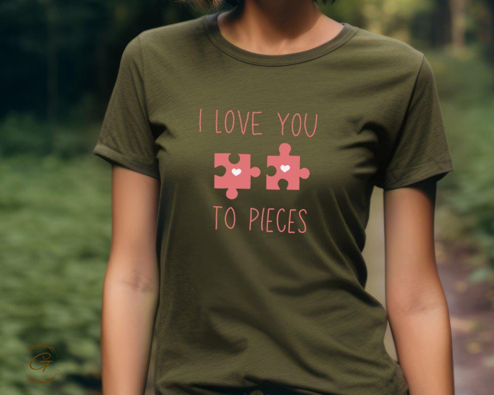 I Love You To Pieces Puzzle Couple Tee