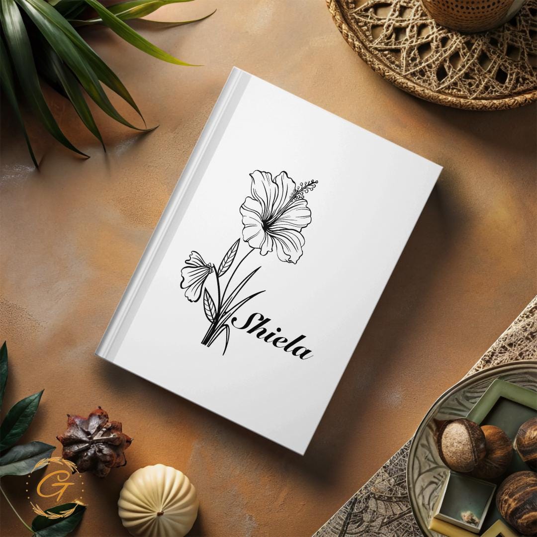 Personalized Floral Journal Notebook