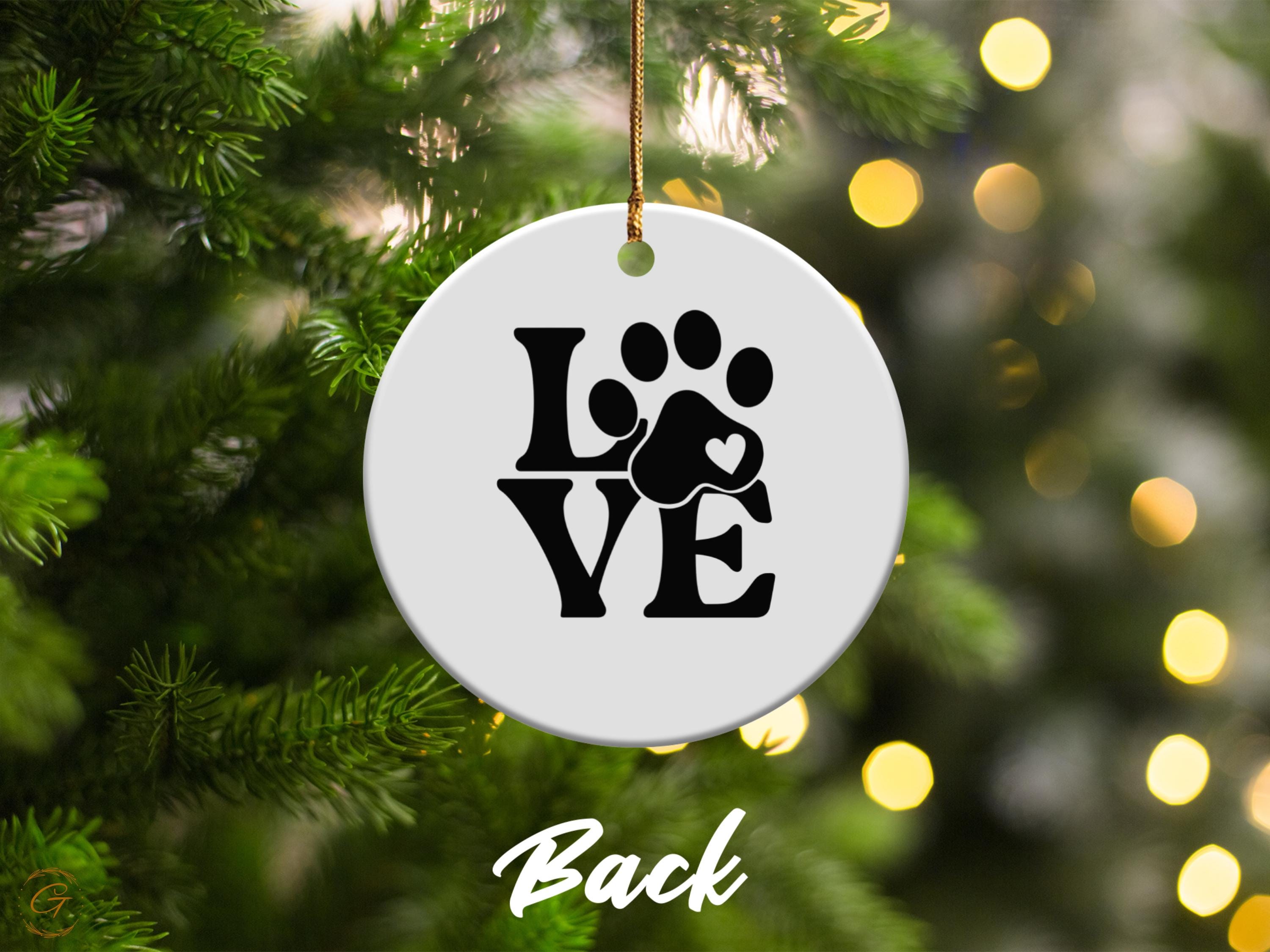 Personalized Forever Loved 2024 Pet Memorial Ornament, Heart Shaped Paw Print Keepsake, Loss of Pet Sympathy Gift, Personalized Pet Ornament